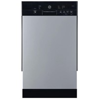 GE 18" Built-In Front Control Dishwasher with S...