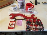 IH 2 wrenchs,mugs,sticker,straw holder cloth