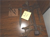 Iron antique wrenches ,nail  game