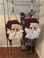 2 Cloth Santa Door Hangers