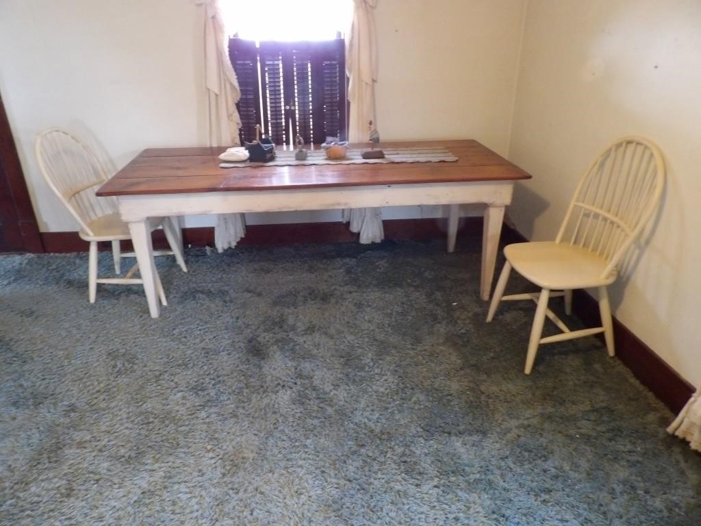 Farm House Table 8 chairs 7ft. long 3 wide,30IN H