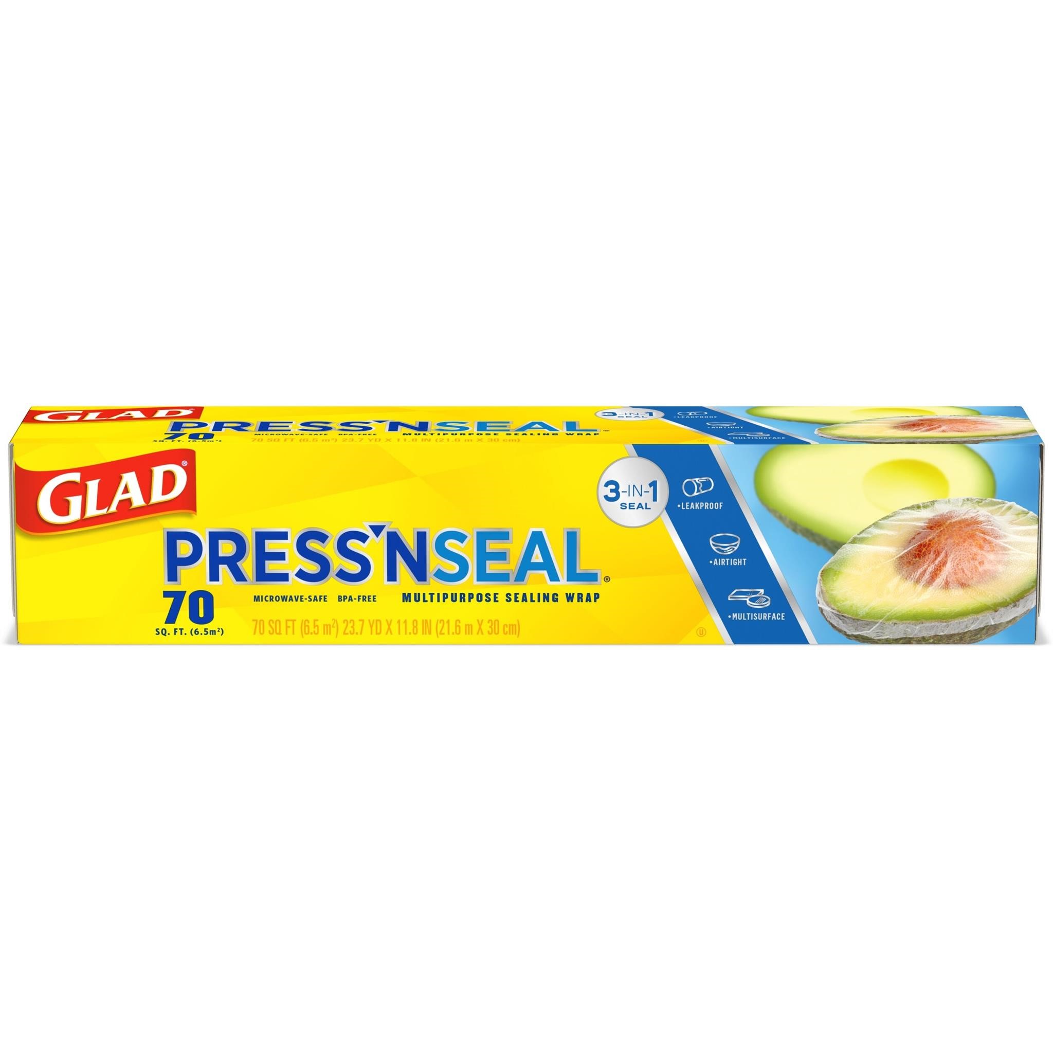 Glad Press N Seal Plastic Food Wrap  70 Square ...