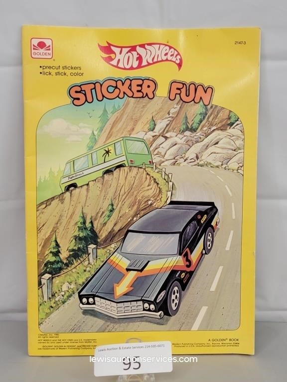 1983 Golden Hot Wheels Sticker Fun Book Complete