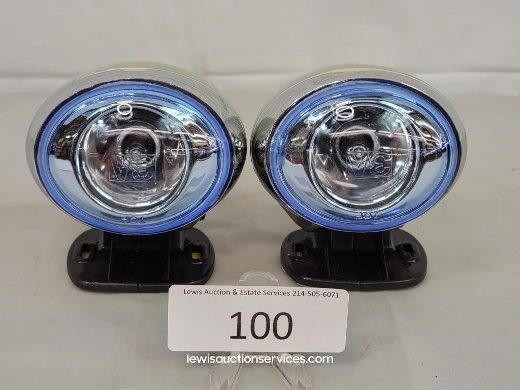 Two Small Mountable Motorcycle 3A Headlamps