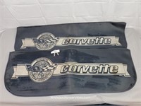 Two 25th Anniversary Corvette Vinyl Fender Drapes