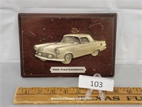 8" Wood & Metal 1955 Ford Thunderbird Plaque