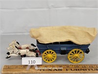 Reproduction Cast Iron Horses & Covered Wagon