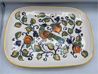 Nova Deruta Italian Decal & Hand Painted platter