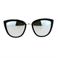 SA106 Womens Oversize Cat Eye Sunglasses Matte Bla