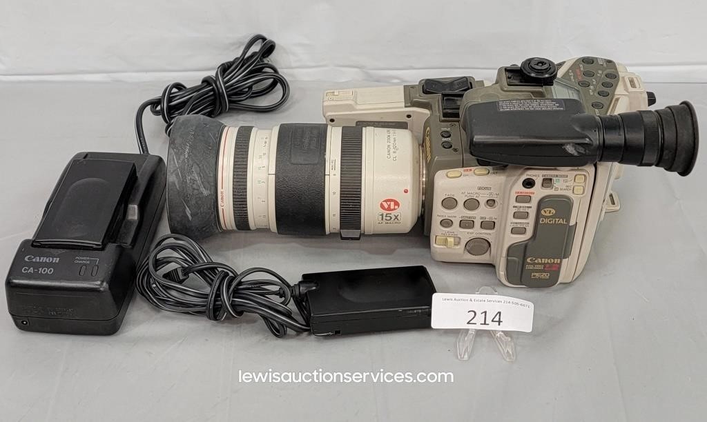 Canon L2 Hi 8 8mm Video Camcorder & CL-8~120 Zoom