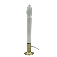 Electric Window Candle Lamp with Brass Plated Base