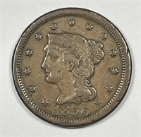 1856 Braided Hair Large Cent Very Fine VF