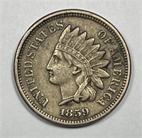 1859 Indian Head Cent Extra Fine XF