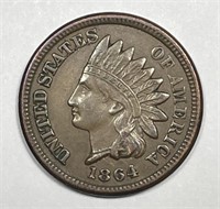 1864 Indian Head Cent Bronze Br. Extra Fine XF