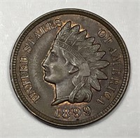 1899 Indian Head Cent Choice About Uncirculated AU