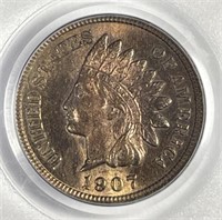 1907 Indian Head Cent OGH PCGS MS64 RB