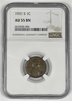 1931-S Lincoln Cent NGC AU55