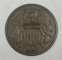 1870 Two Cent Piece Fine F