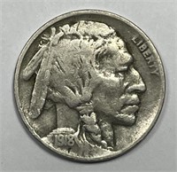 1918-D Buffalo Nickel Fine F