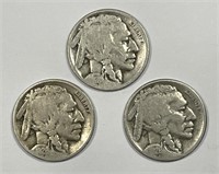 1924-D 1926-D 1926-S Buffalo Nickel Trio