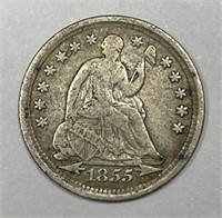 1855 Seated Liberty Silver Half Dime H10c Fine F