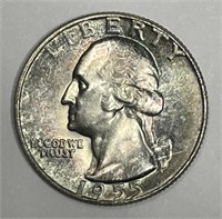 1955 Washington Silver Quarter Rainbow Toned BU