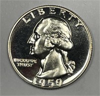 1959 Washington Silver Quarter Proof PR