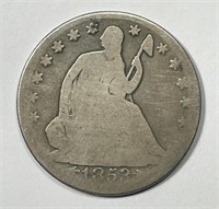 1853-O Seated Liberty Silver Half A&R Circulated
