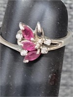 Real Ruby & CU Marked .925 Ring