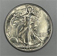 1945 Walking Liberty Silver Uncirculated BU