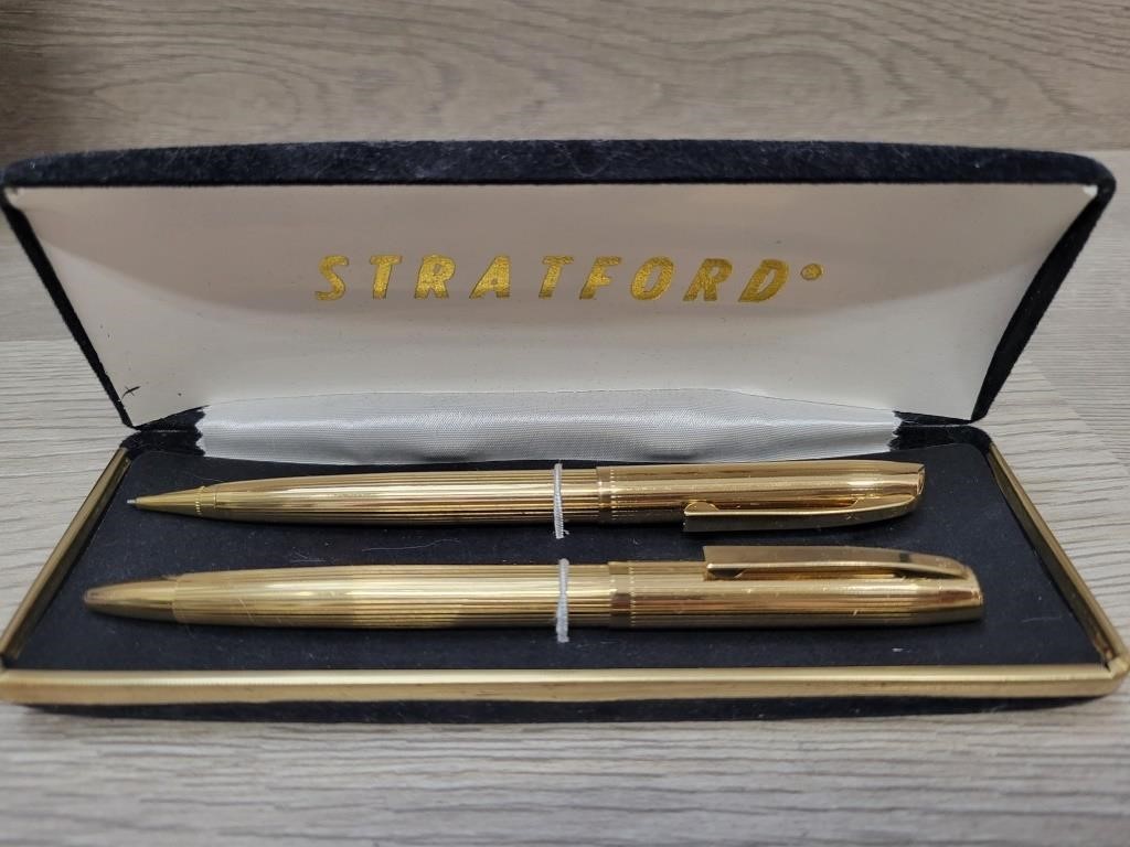 Stratford Goldtone Pen/Pencil Set in Orig Box