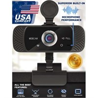 1080p Full HD Webcam w/ Microphone  30fps  USB 2.0