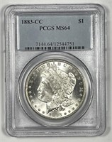 1883-CC Morgan Silver Carson City $1 PCGS MS64