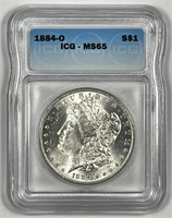 1884-O Morgan Silver $1 ICG MS65