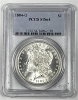 1884-O Morgan Silver $1 PCGS MS64