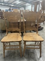 Set Of Oak Dining Chairs
