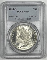 1885-O Morgan Silver $1 PCGS MS64