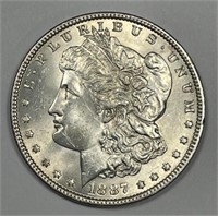 1887 Morgan Silver $1 Brilliant Uncirculated BU