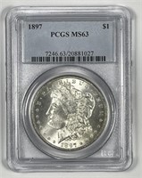 1897 Morgan Silver $1 PCGS MS63