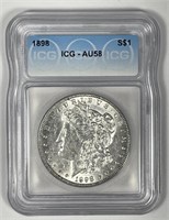 1898 Morgan Silver $1 Choice AU ICG AU58