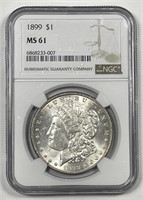 1899 Morgan Silver $1 NGC MS61