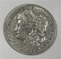 1901-O Morgan Silver $1 Very Fine VF+ details