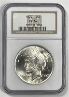 1924 Peace Silver $1 NGC MS64