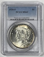 1926-S Peace Silver $1 PCGS MS62