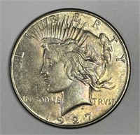 1927-S Peace Silver $1 Choice AU