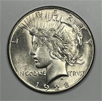 1928 Peace Silver $1 Brilliant Uncirculated BU