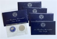1971-S Uncirculated Silver Eisenhower $1 Lot of 5