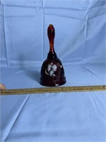 Fenton Ruby Hand Painted Bell