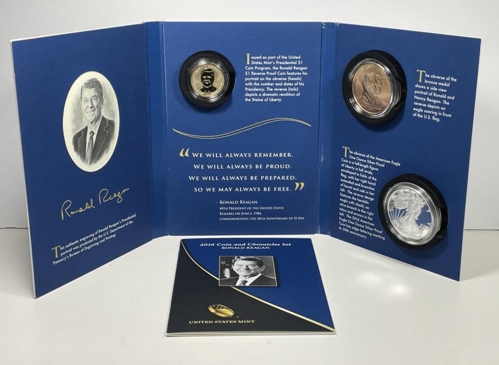 2016 Ronald Reagan Coin and Chronicles Set