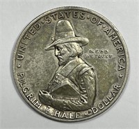 1920 Pilgrim Silver Commem. Half Extra Fine XF